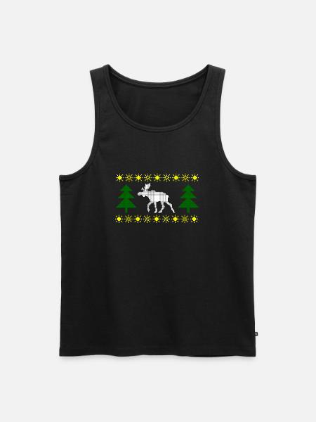 Nordisches Muster - Männer Premium Bio Tank Top - Schwarz