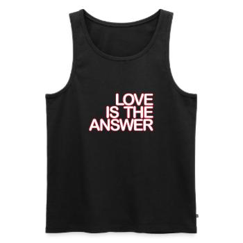 LOVE is the ANSWER 04 white Krot - Men's Premium Organic Tank Top - black - Front - AI Model Male 178 light (178cm)