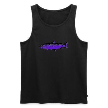 Forellila - Männer Premium Bio Tank Top - Schwarz - Vorne - Michal (187cm)