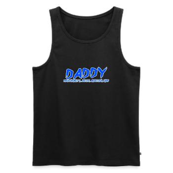 Shirt for Daddy - Father's Day Gift Idea - Men's Premium Organic Tank Top - black - Front - AI Model Male 178 light (178cm)