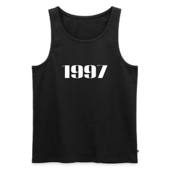 1997 - Cadeau né en 1997 - Débardeur bio Premium Homme - noir - Devant - Michal (187cm)