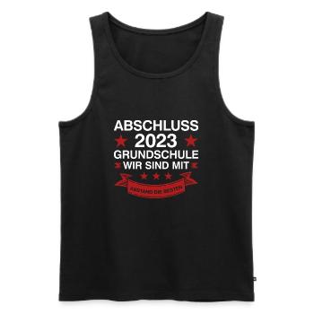 Grundschule Abschluss 2023 Grundschulabschluss Ges - Männer Premium Bio Tank Top - Schwarz - Vorne - Michal (187cm)