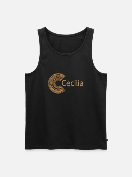 For Cecilia - Men's Premium Organic Tank Top - black