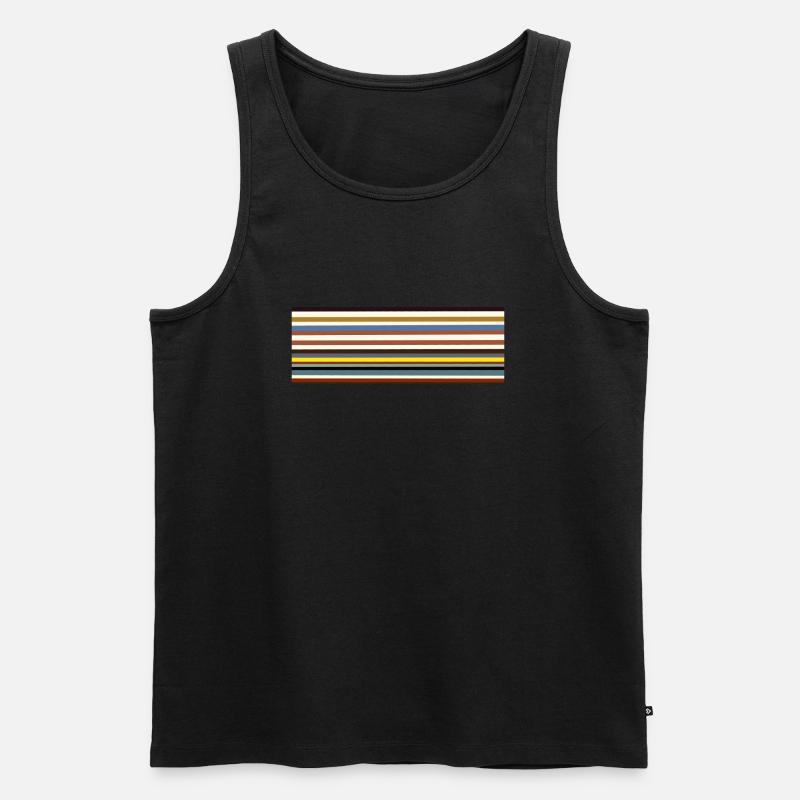 Design Classics Motif rayé Vintage - Débardeur bio Premium Homme - noir