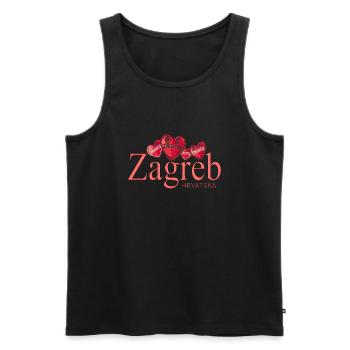Croatie hrvatska croatie hrv voyage europe zagreb - Débardeur bio Premium Homme - noir - Devant - Michal (187cm)