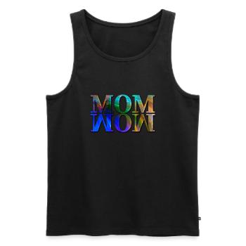 Mama Mom Wow Mothers Day Funny Cute Family Mother - Men's Premium Organic Tank Top - black - Front - Michal (187cm)
