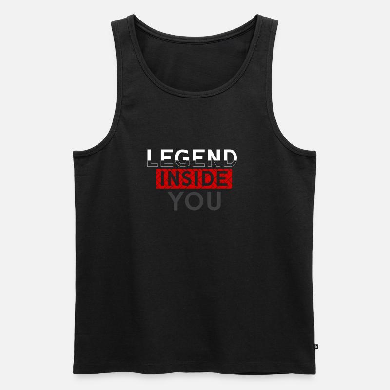 LEGENDE in dir - Männer Premium Bio Tank Top - Schwarz
