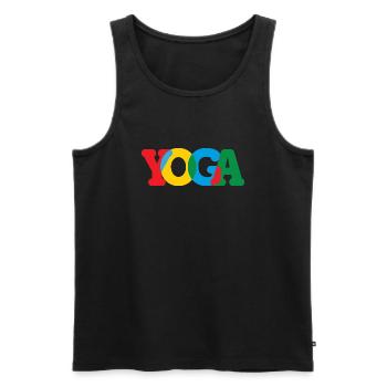 Yoga / Namaste / Zen - Men's Premium Organic Tank Top - black - Front - AI Model Male 178 light (178cm)
