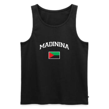 Drapeau Madinina - Martinique - 972 - Kreyol Sat - Débardeur bio Premium Homme - noir - Devant - AI Model Male 178 light (178cm)