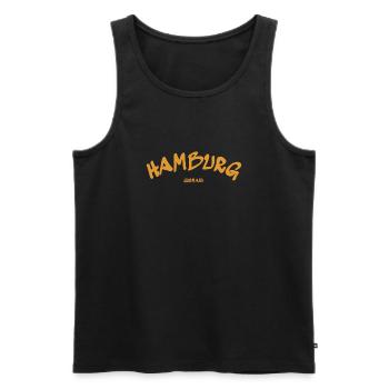 Hamburg - Hanseatic City - Germany - Germany - Men's Premium Organic Tank Top - black - Front - AI Model Male 178 light (178cm)