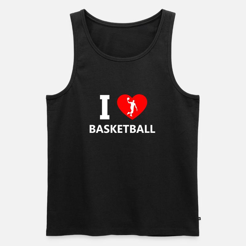 Basketball - Männer Premium Bio Tank Top - Schwarz