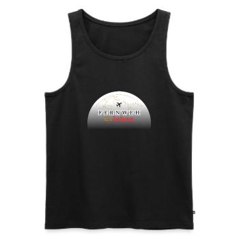 Wanderlust: Your next adventure - Men's Premium Organic Tank Top - black - Front - AI Model Male 178 light (178cm)