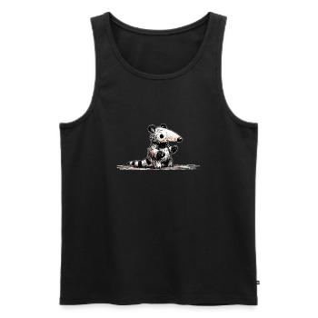 Coati - Débardeur bio Premium Homme - noir - Devant - Michal (187cm)