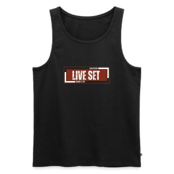 Design20 - Männer Premium Bio Tank Top - Schwarz - Vorne - AI Model Male 178 light (178cm)