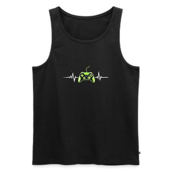 Gamer Videospiele Konsole Gaming Geburtstag Zocken - Männer Premium Bio Tank Top - Schwarz - Vorne - AI Model Male 178 light (178cm)