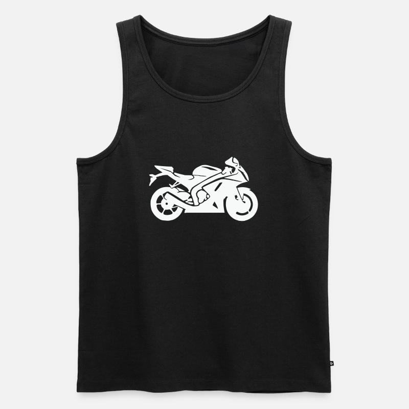 motorrad - Männer Premium Bio Tank Top - Schwarz