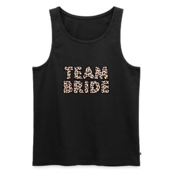 Team Braut Leopard - Männer Premium Bio Tank Top - Schwarz - Vorne - AI Model Male 178 light (178cm)