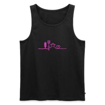 Kein Land ohne Landwirte - Männer Premium Bio Tank Top - Schwarz - Vorne - Michal (187cm)