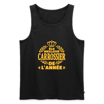 Elu meilleur carrossier - Débardeur bio Premium Homme - noir - Devant - Michal (187cm)