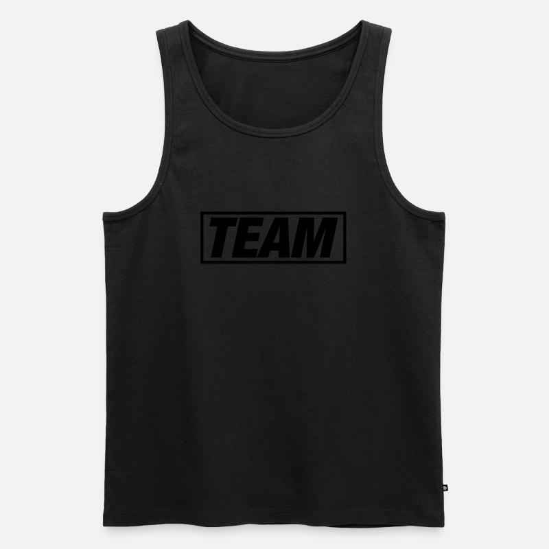TEAM - Männer Premium Bio Tank Top - Schwarz