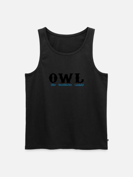 owl - Men's Premium Organic Tank Top - black