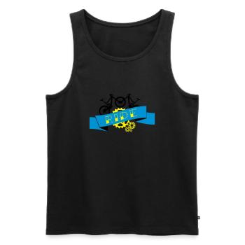 Mountain Biking - Downhill Ride Compilation - Men's Premium Organic Tank Top - black - Front - AI Model Male 178 light (178cm)