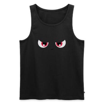 lustiges Gesicht - Männer Premium Bio Tank Top - Schwarz - Vorne - Michal (187cm)