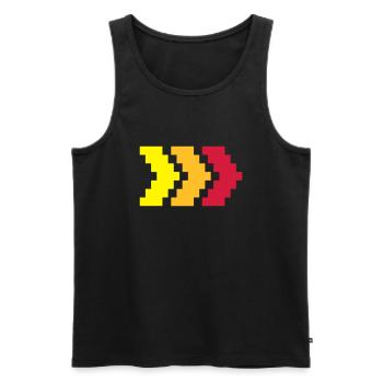 Turbo-Pfeile - Männer Premium Bio Tank Top - Schwarz - Vorne - Michal (187cm)