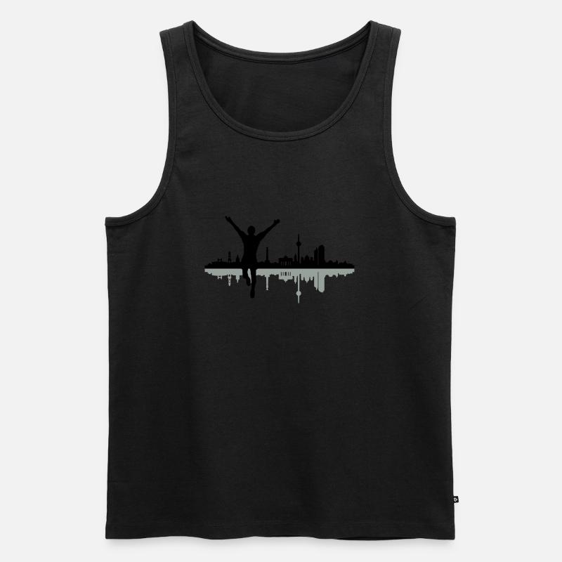 Berlin Jogger - Männer Premium Bio Tank Top - Schwarz