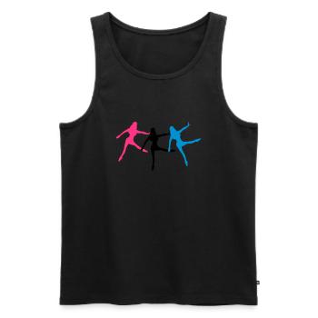 3 danseurs de ballet femme silhouette - Débardeur bio Premium Homme - noir - Devant - Michal (187cm)