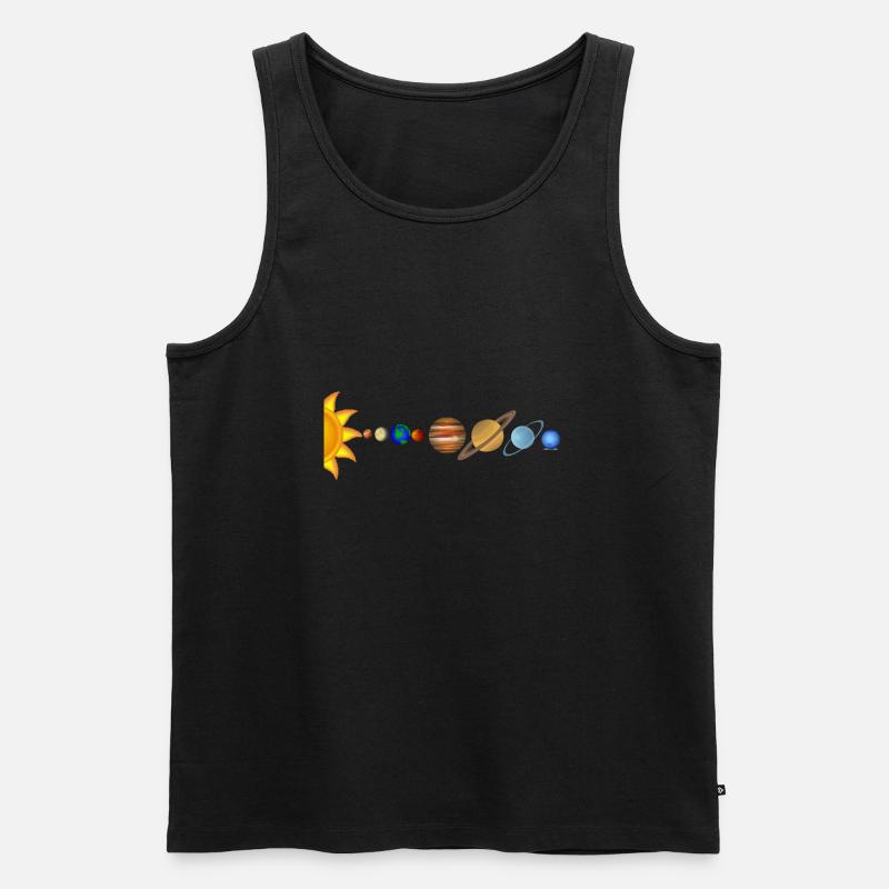 Sonnensystem - Männer Premium Bio Tank Top - Schwarz