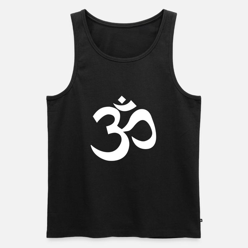 Om - Männer Premium Bio Tank Top - Schwarz