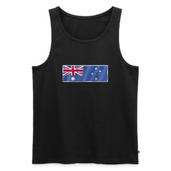 Flagge Australien - Männer Premium Bio Tank Top - Schwarz - Vorne - Michal (187cm)