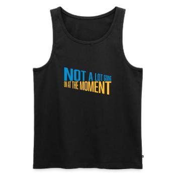 Not much going on - Men's Premium Organic Tank Top - black - Front - AI Model Male 178 light (178cm)