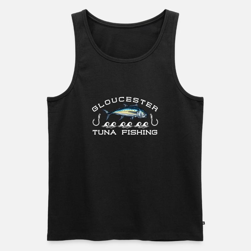 Gloucester Thunfischfang - Männer Premium Bio Tank Top - Schwarz