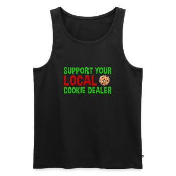 Baking Support Votre cookie local Cookie - Débardeur bio Premium Homme - noir - Devant - Michal (187cm)