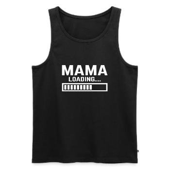 Mama lädt Mama Mama - Männer Premium Bio Tank Top - Schwarz - Vorne - AI Model Male 178 light (178cm)