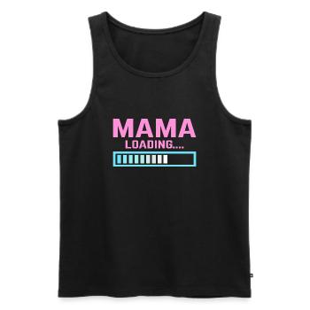 Mama lädt Mama Mama - Männer Premium Bio Tank Top - Schwarz - Vorne - AI Model Male 178 light (178cm)