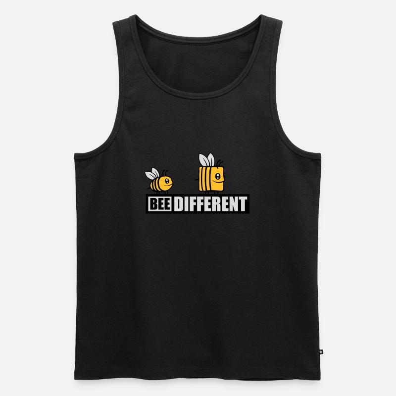 bee citation différente - Débardeur bio Premium Homme - noir