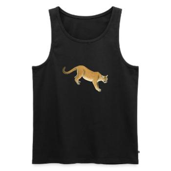 Berglöwe - Männer Premium Bio Tank Top - Schwarz - Vorne - AI Model Male 178 light (178cm)