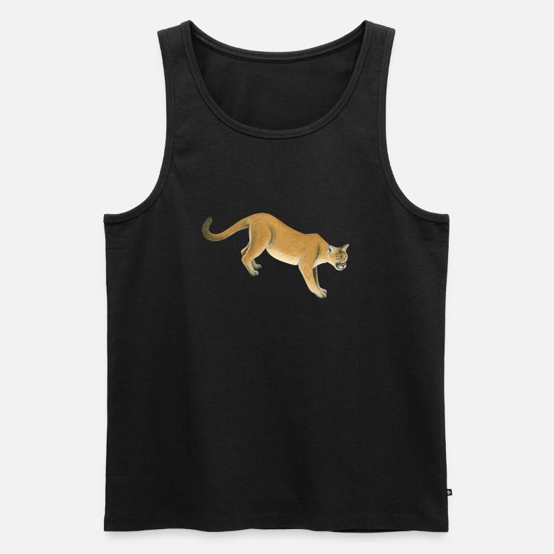 Berglöwe - Männer Premium Bio Tank Top - Schwarz