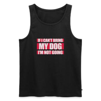 bring my dog quote - Men's Premium Organic Tank Top - black - Front - AI Model Male 178 light (178cm)