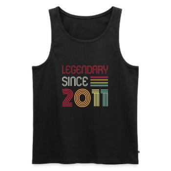 Birthday Legendary Since 2011 - Men's Premium Organic Tank Top - black - Front - Michal (187cm)