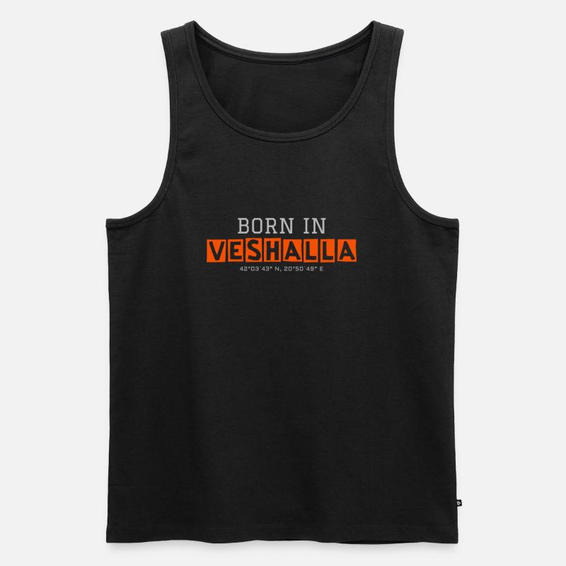 Born in Veshalla - Männer Premium Bio Tank Top - Schwarz