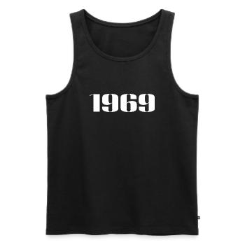 1969 - Geschenk geboren im Jahr 1969 - Männer Premium Bio Tank Top - Schwarz - Vorne - Michal (187cm)