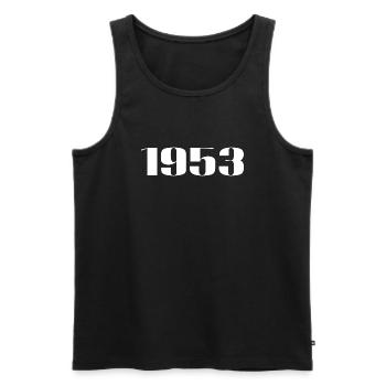1953 - Cadeau né en 1953 - Débardeur bio Premium Homme - noir - Devant - Michal (187cm)