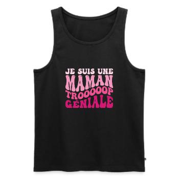 Fête Des Mères Formidable Maman Meilleure Mère - Débardeur bio Premium Homme - noir - Devant - AI Model Male 178 light (178cm)