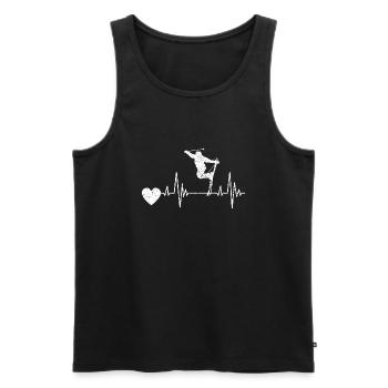 Skier Ski Skiing Ski Design Skiing Outfit - Men's Premium Organic Tank Top - black - Front - Michal (187cm)