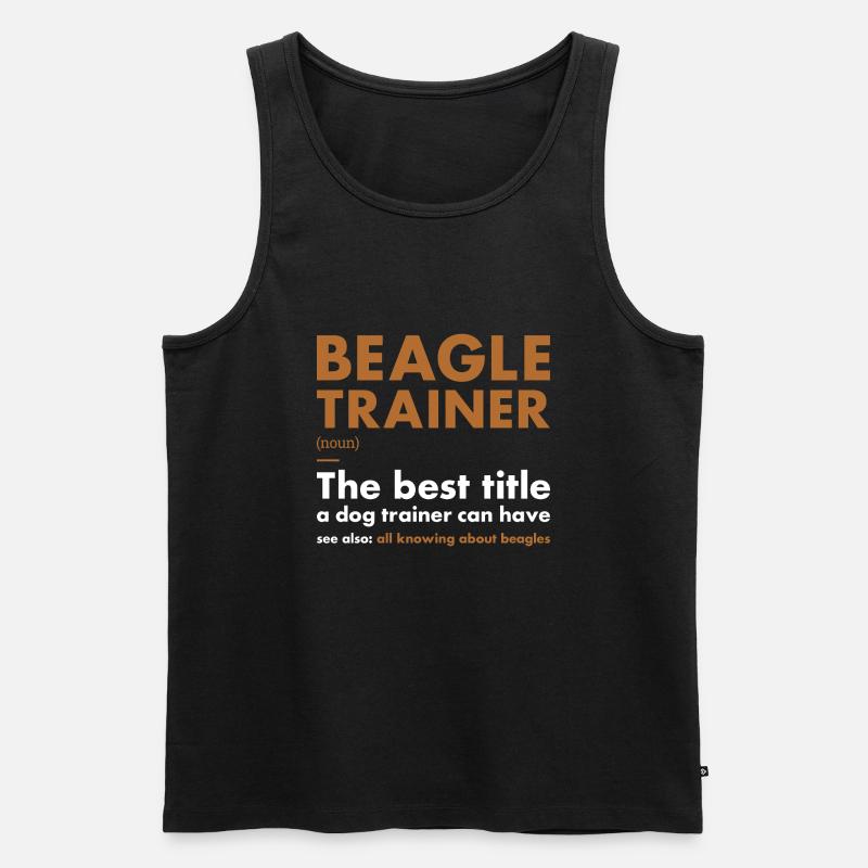 Beagle Trainer Definiton - Männer Premium Bio Tank Top - Schwarz