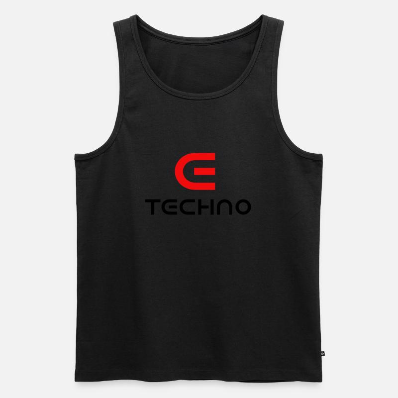techno - technofans und mehr - Männer Premium Bio Tank Top - Schwarz